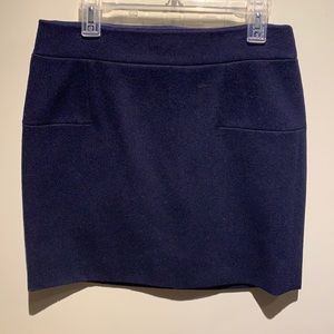 J.Crew women’s size 0 navy blue wool blend skirt